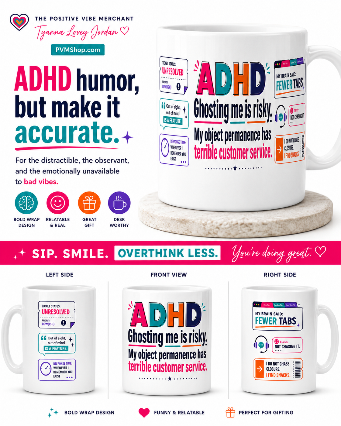 Ghosting Me Is Risky ADHD Mug