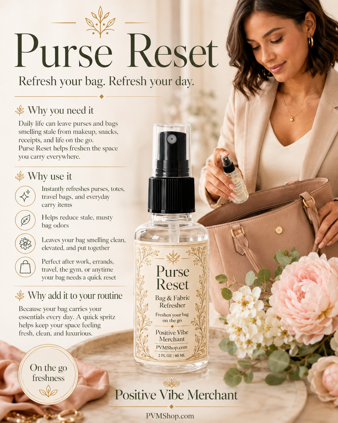 Purse Reset Luxury Purse Freshener