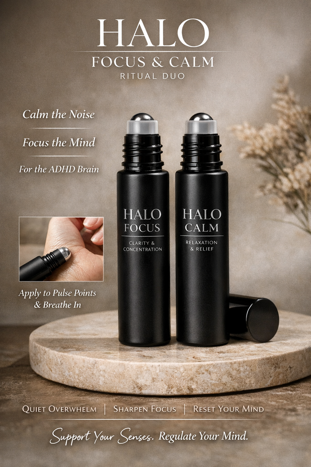 Halo Focus & Calm Ritual Duo | Neuro Support Roller Set
