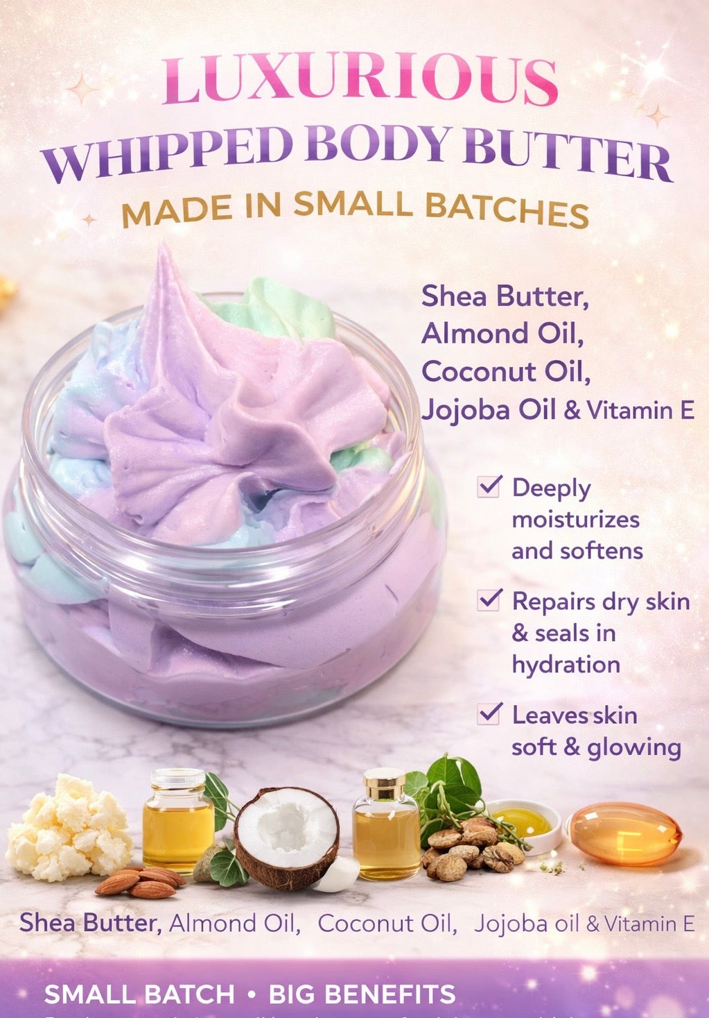 Lux Glow Whipped Body Butter | Deep Moisture + Glow 8oz