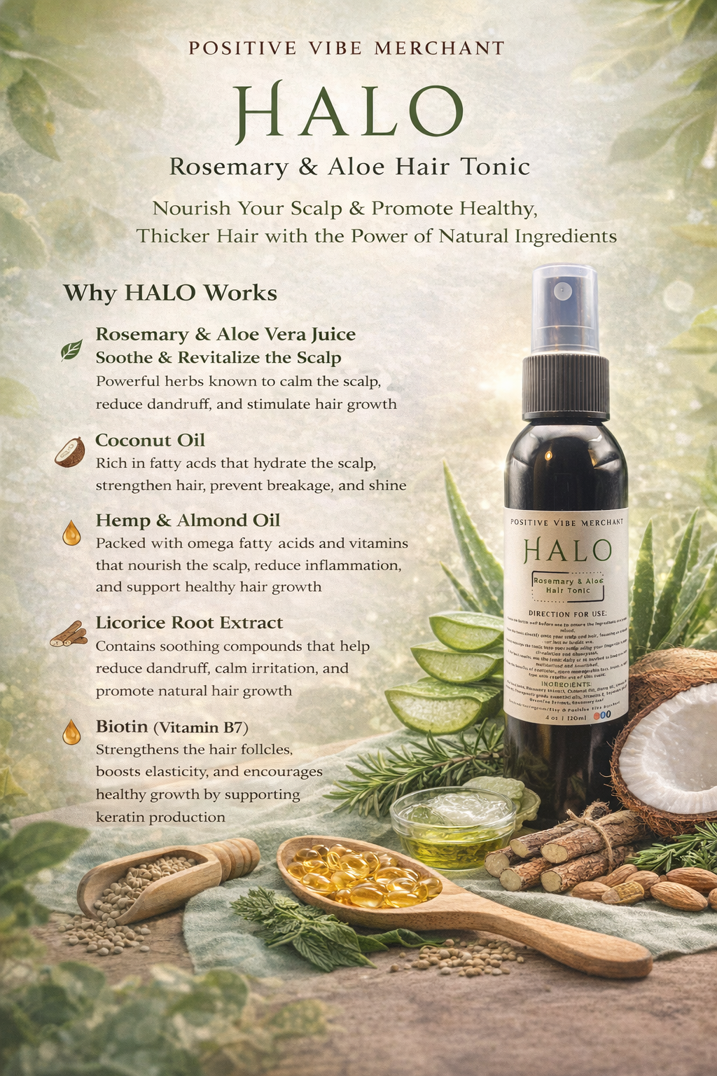 Halo Rosemary & Aloe Tonic