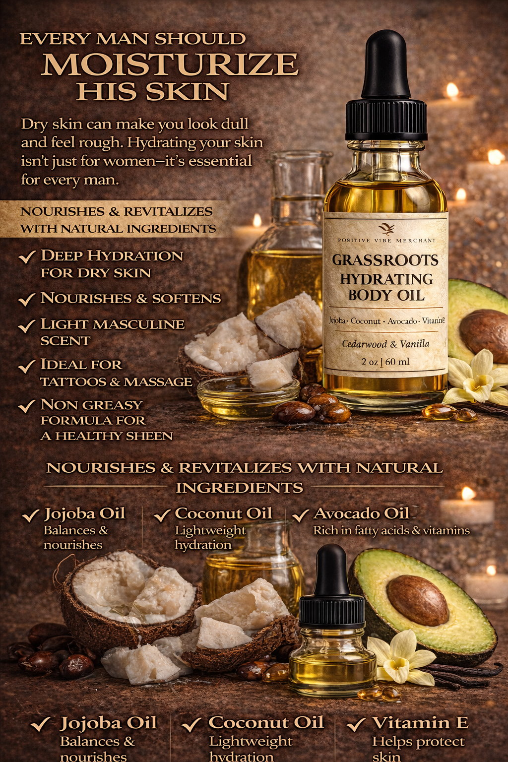 Men’s Hydrating Body Oil