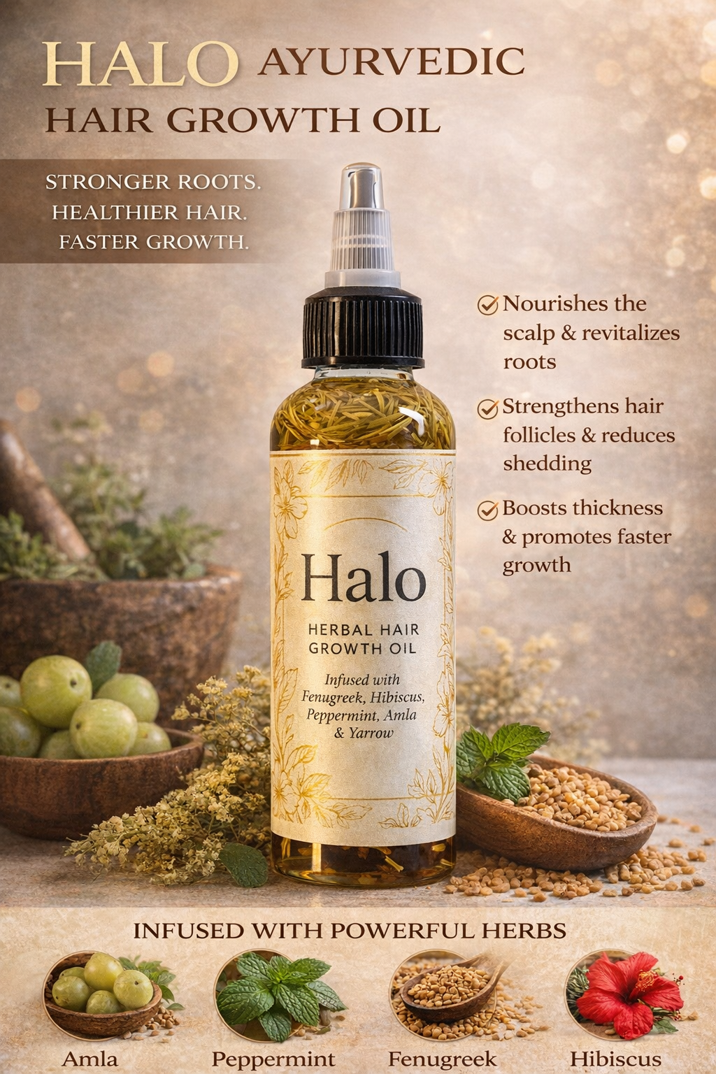 Halo Ayurvedic Hair Growth Oil