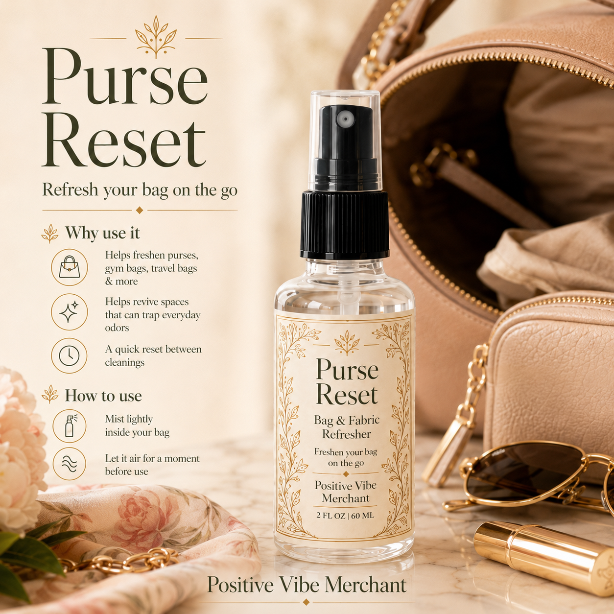 Purse Reset Luxury Purse Freshener